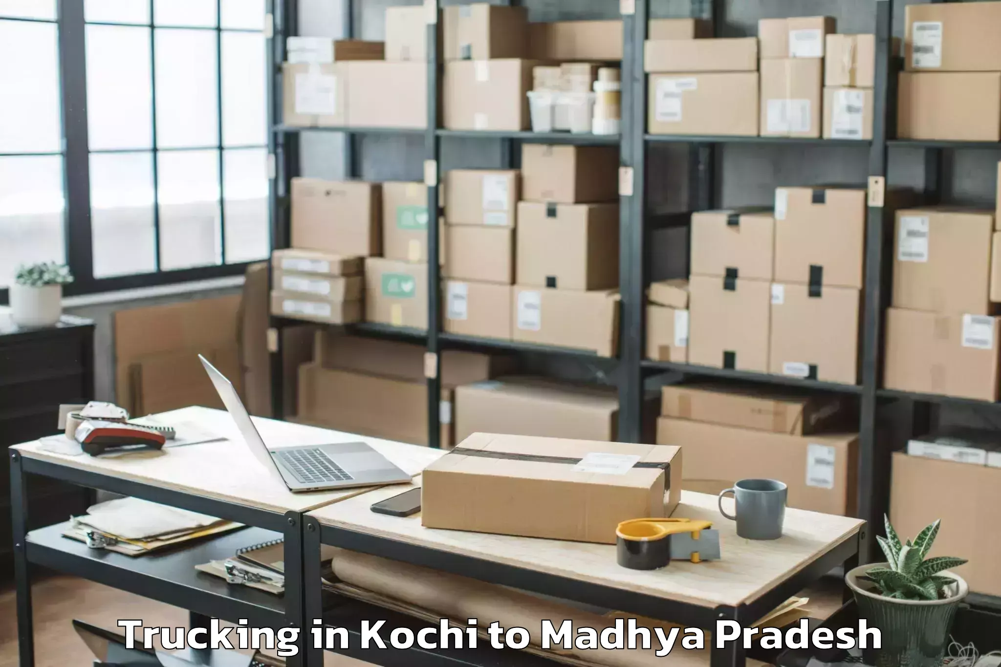 Top Kochi to Maheshwar Trucking Available